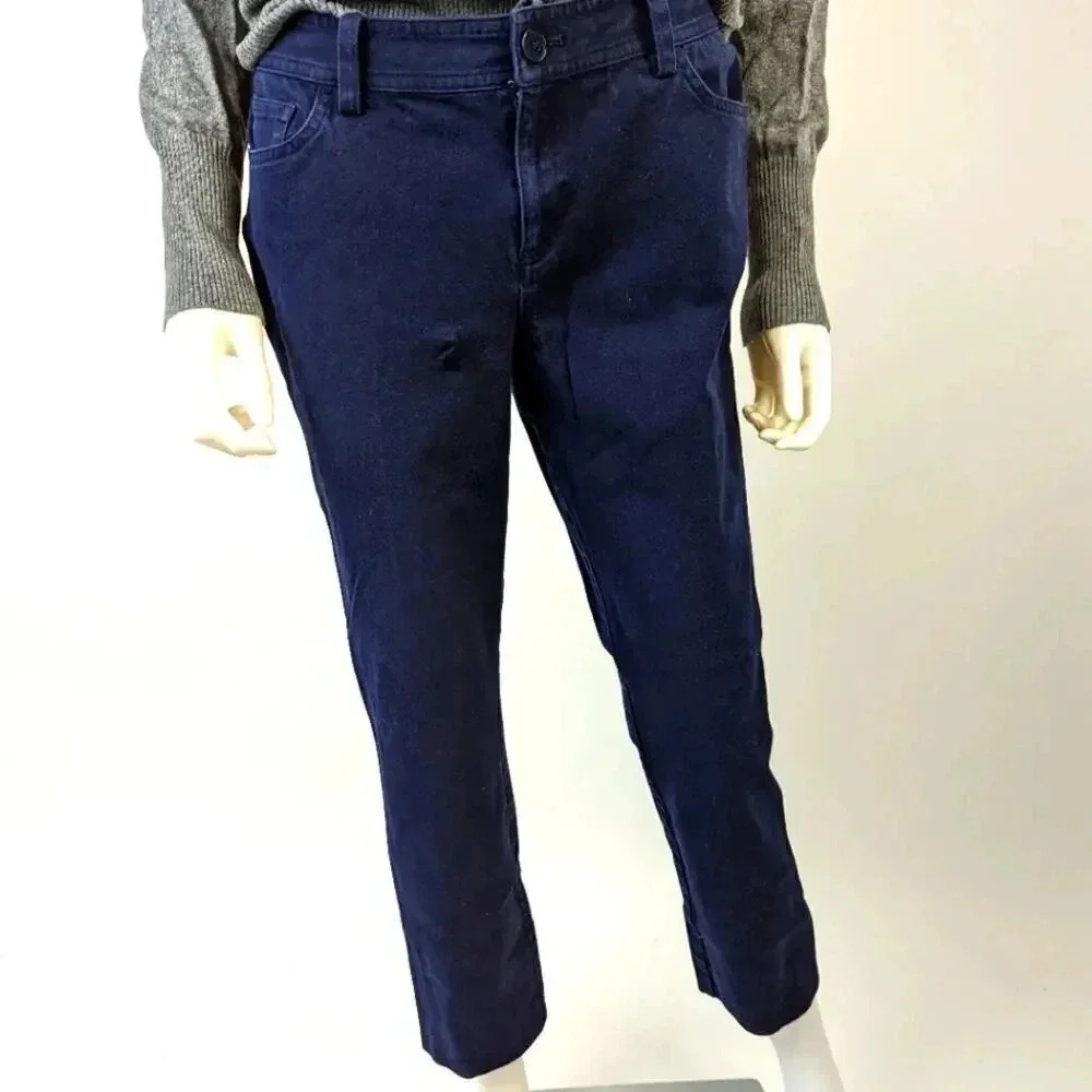 Lauren Ralph Lauren Canvas Blue Straight Leg Pants 6